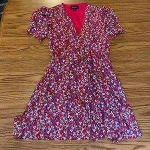 Saloni Floral Wrap Dress